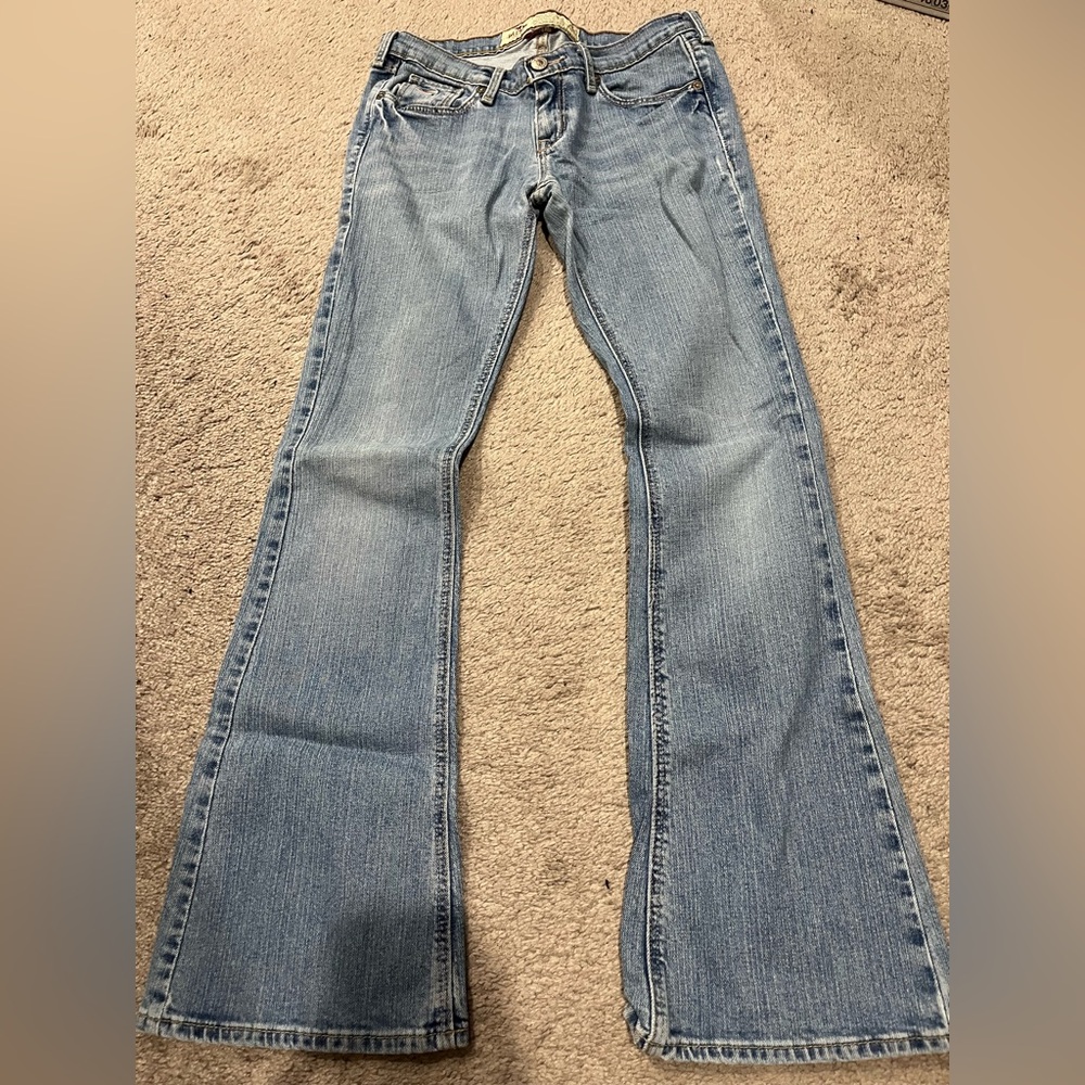 Hollister Women's Flare Jeans in Light Blue